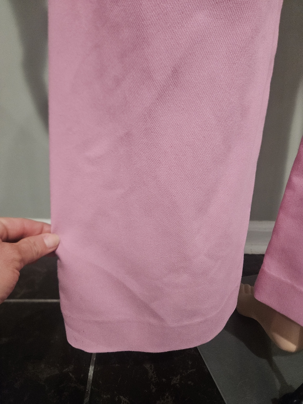 Abercrombie Sloane Pink Wide Leg Trousers High Rise Tailored Pants 27/4 Short - Picture 14 of 16